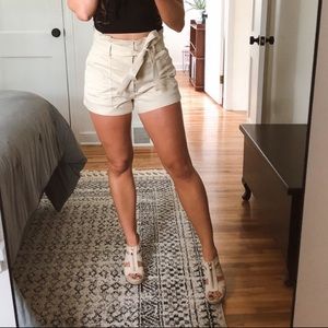 Abercrombie paper bag belted shorts s